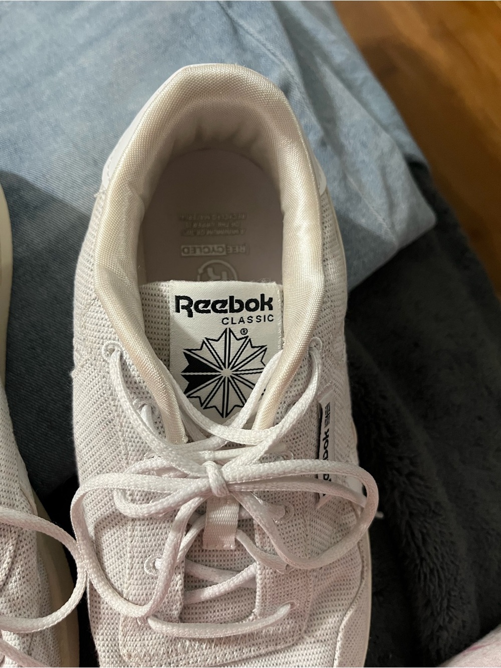 Reebok Classic White Knit Trainers